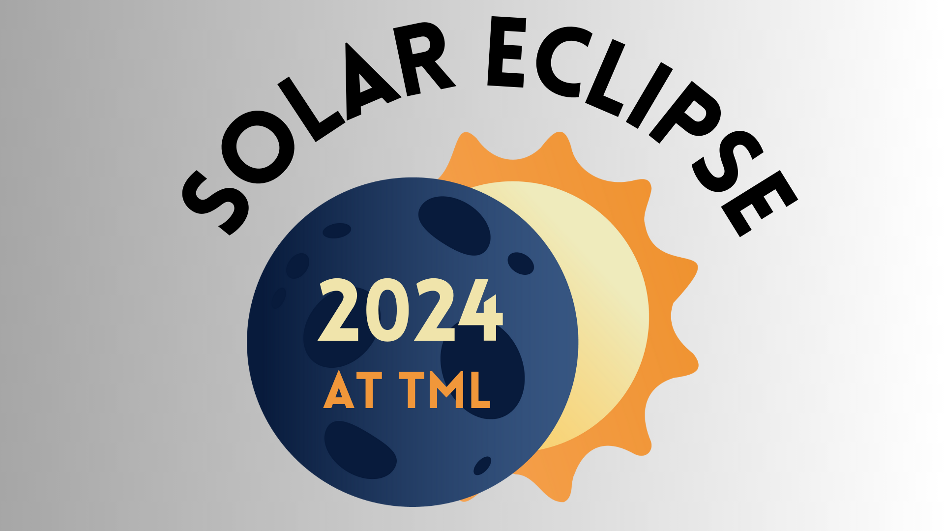 solar eclipse 2024 at TML, image of moon in front of the sun