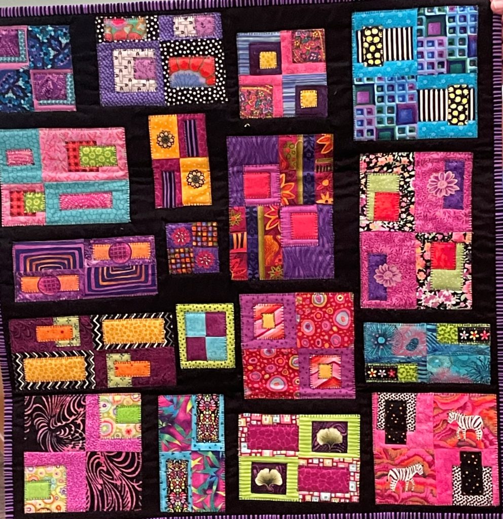 "Stacked 4-Patch," by Elaine Brown