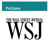 Full-text articles from the Wall Street Journal, 1984 - present (no photographs) Wall Street Journal through Proquest