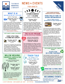 Image of the April program flyer listing library events