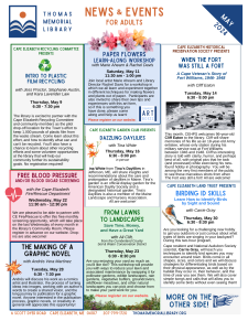 An image of the library's May events flyer